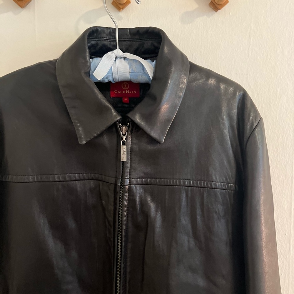 Cole Haan Black Leather Jacket